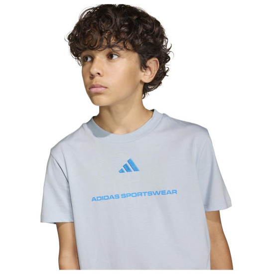 Adidas Παιδική κοντομάνικη μπλούζα Sportswear Slogan Single Jersey Tee